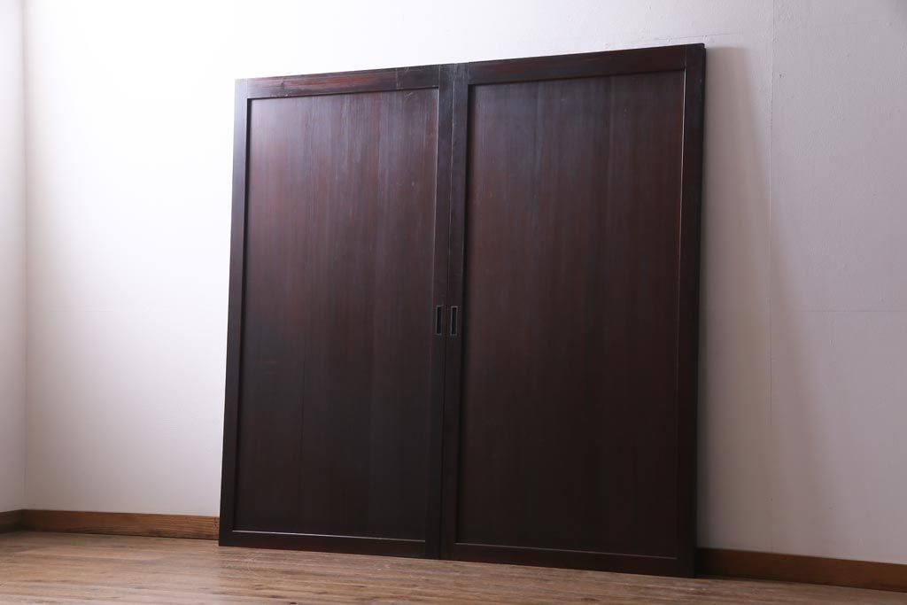板戸2枚セット 和製アンティーク シンプル R-036117