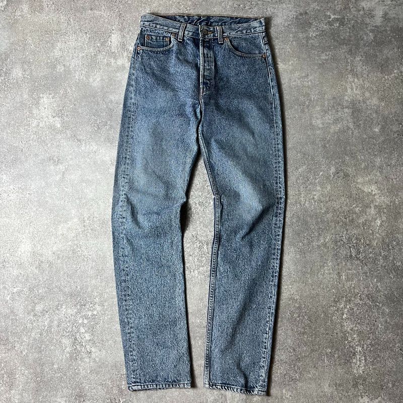 90s USA製 Levis 501 0604 ケミカルウォッシュ デニム パンツ 30