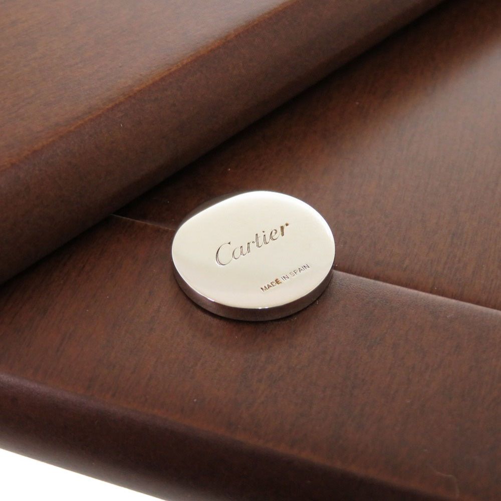 新品同様 カルティエ ロゴ メタル ウッド シルバー フォトフレーム