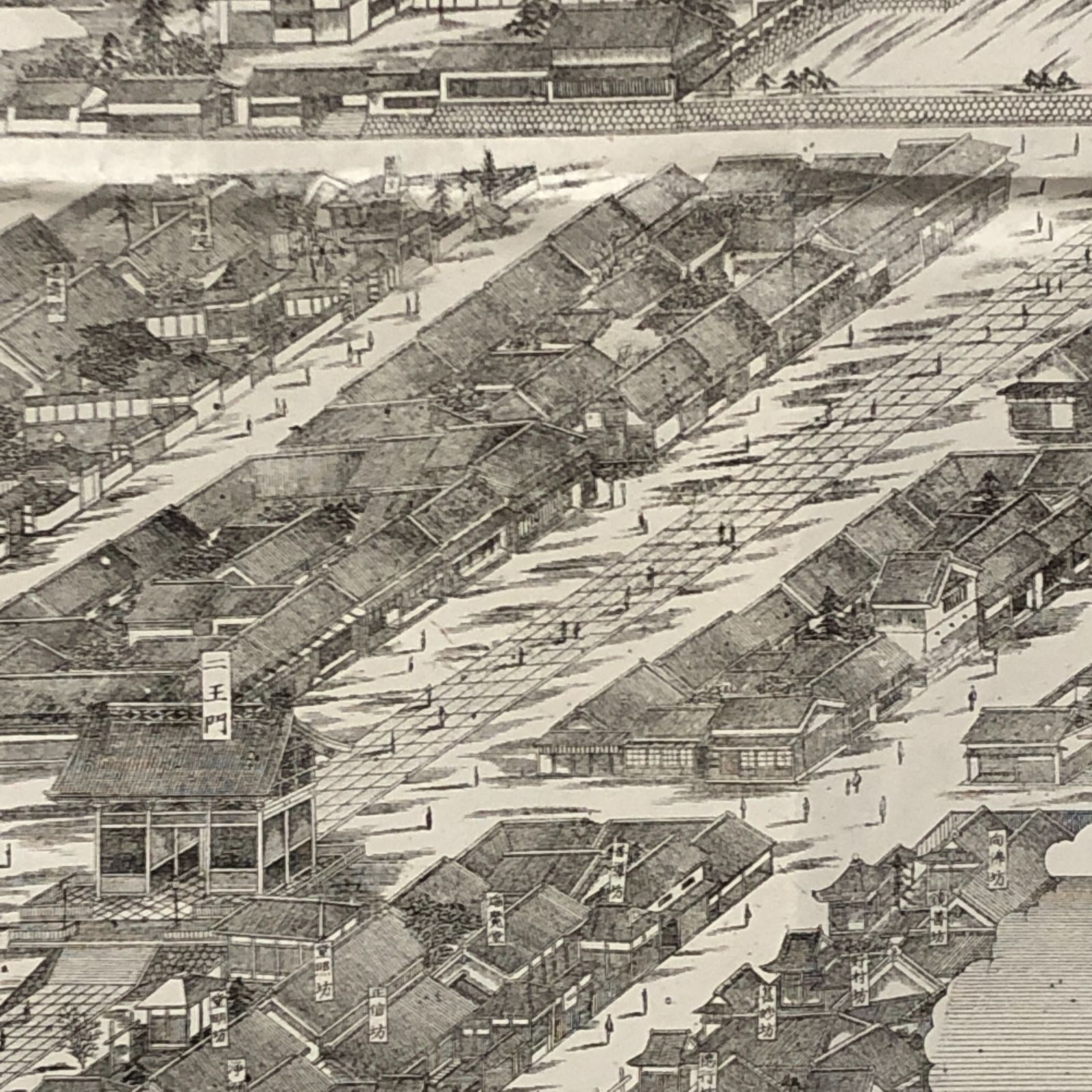 善光寺境内図 中村信太郎 明治26年 ☆古地図/江戸絵図/参詣図/信州名所