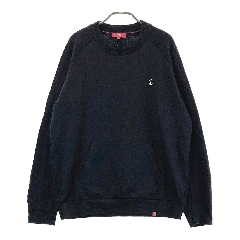 サイズ：LL CALLAWAY キャロウェイ 切替 ニットセーター ブラック系