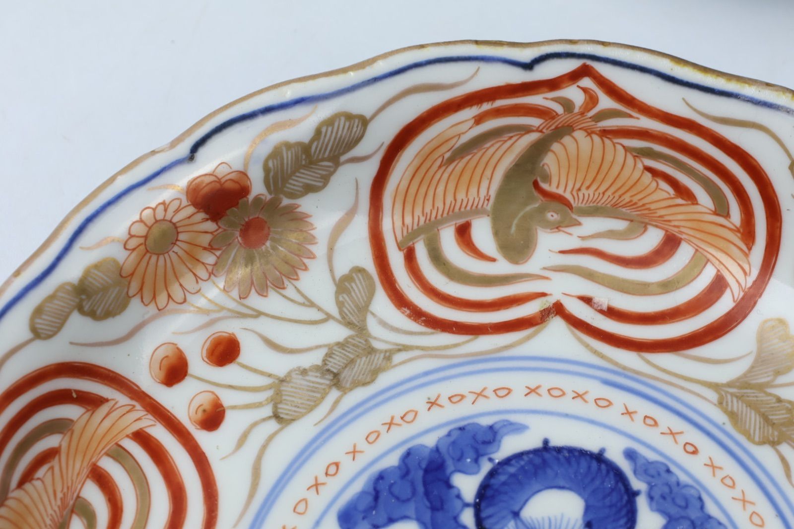 812 色絵 金彩 花 菊 鳳凰 古伊万里 伊万里焼 骨董 アンティーク