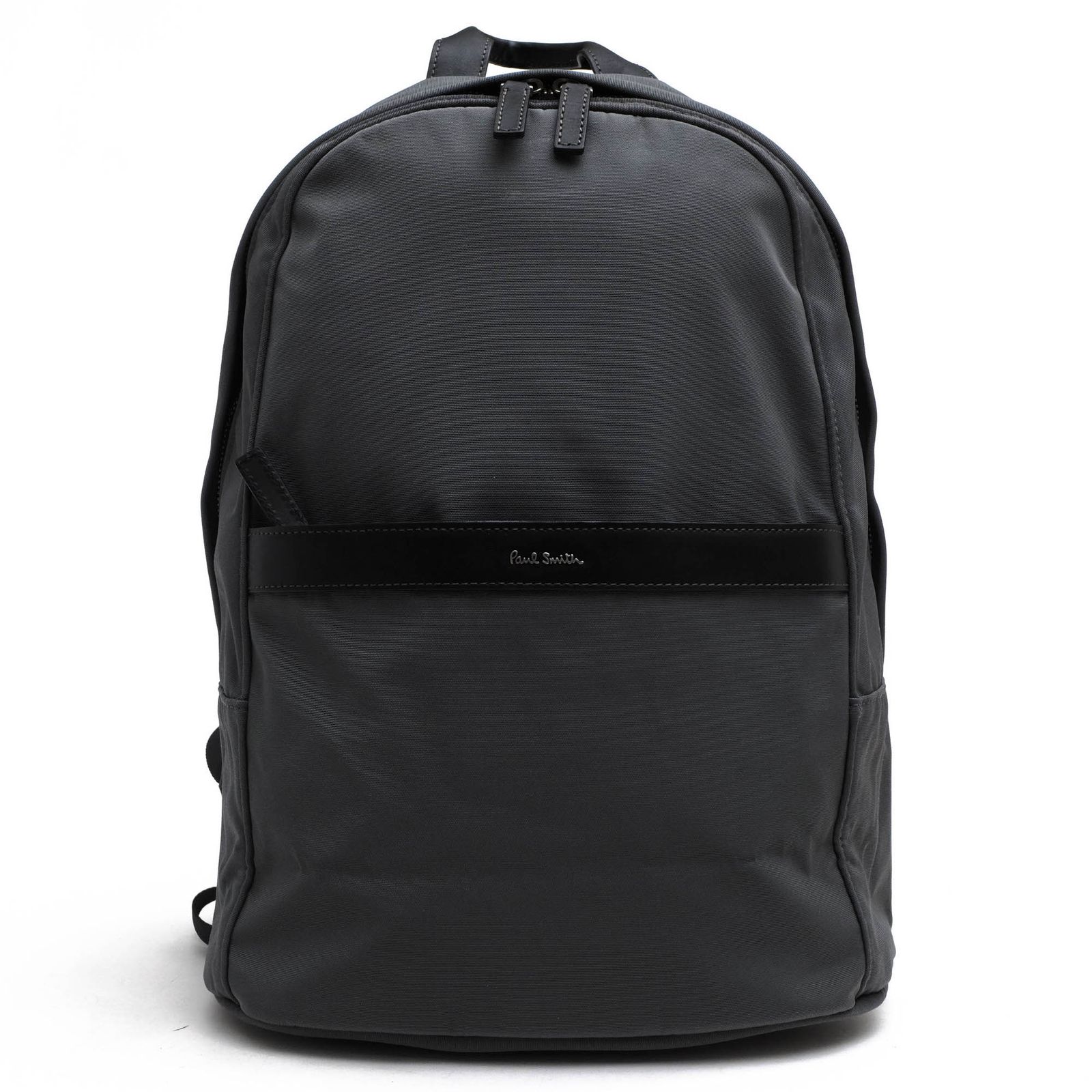 ポールスミス Paul Smith リュック バッグ バックパック メンズ 男性 男性用 ナイロン レザー 革 本革 グレー 灰色 863415 R595 SIGNATURE WEBBING シグネチャー ウェビングテープ ノートPC収納可