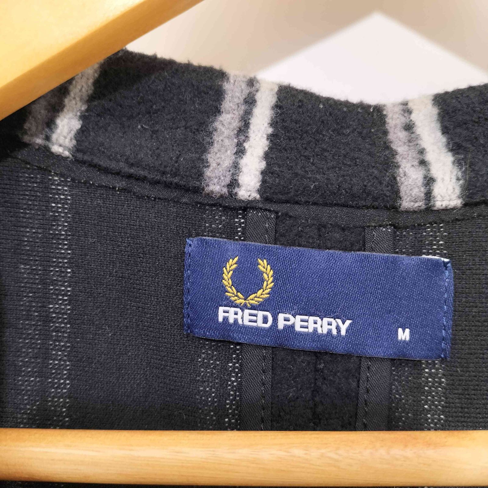 フレッドペリー FRED PERRY ストライプ フリース 3B テーラード