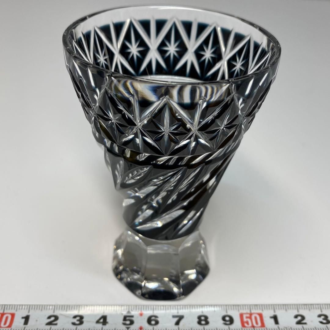 薩摩びーどろ工芸　切子　凛禅B 高さ10.4cm 東H6-0609☆1F 薩摩びーどろ工芸 切子 凛禅B 高さ10.4cm 東H6-0609☆1F