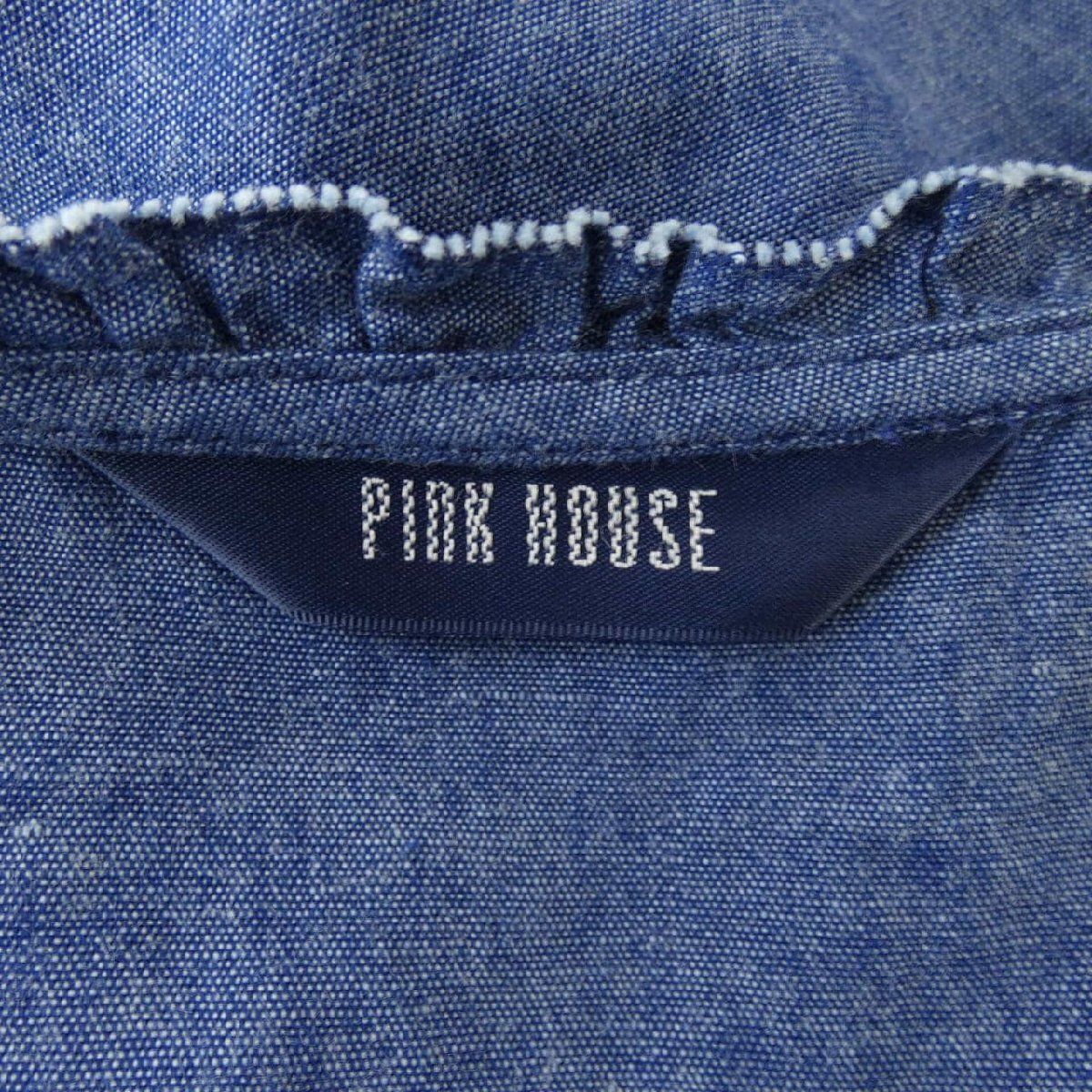 極美品 PINK HOUSE（ピンクハウス） ダンガリー ワンピースF