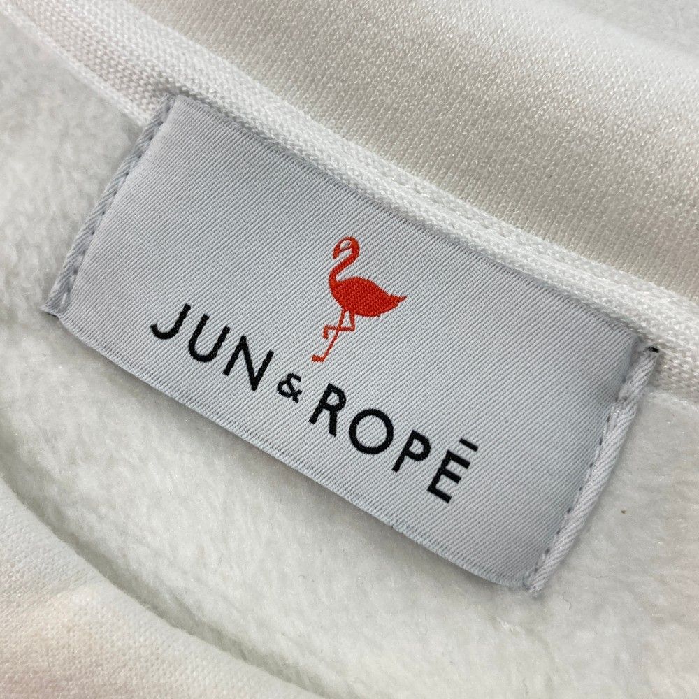 JUN AND ROPE ホワイトスウェットジャケット サイズ：M JUN&ROPE ジュン アンド ロペ 裏起毛 スウェットトレーナー