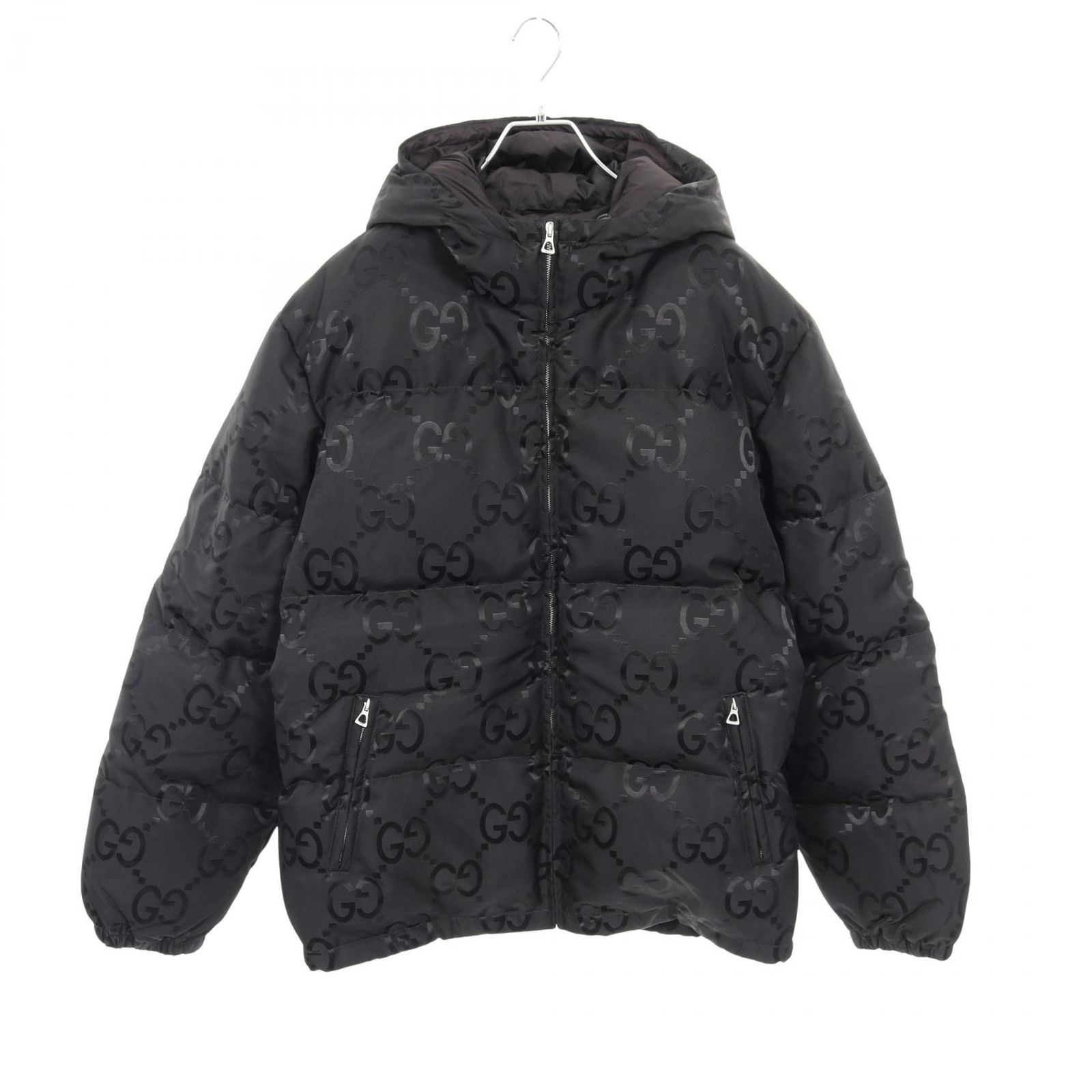 グッチ GUCCI ダウンジャケット ジャンボGGキャンバス 698710 ブラック ナイロン ダウンジャケット メンズ Used A - メルカリ