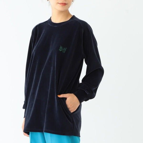 Needles needles beams boy 別注 ベロアスウェット ブラック