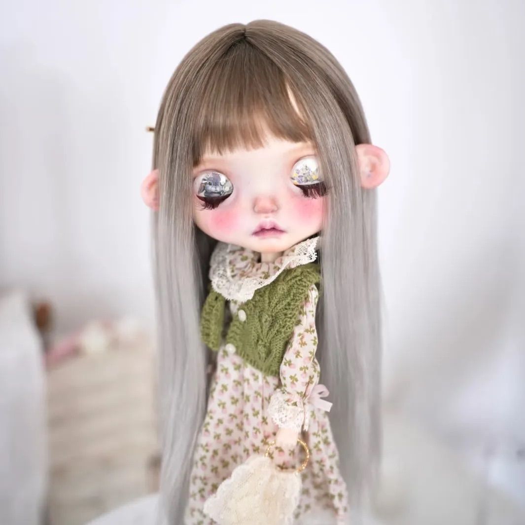 ブライス ウィッグ モヘアウィッグ 海外作家 グリーンブラウン 三つ