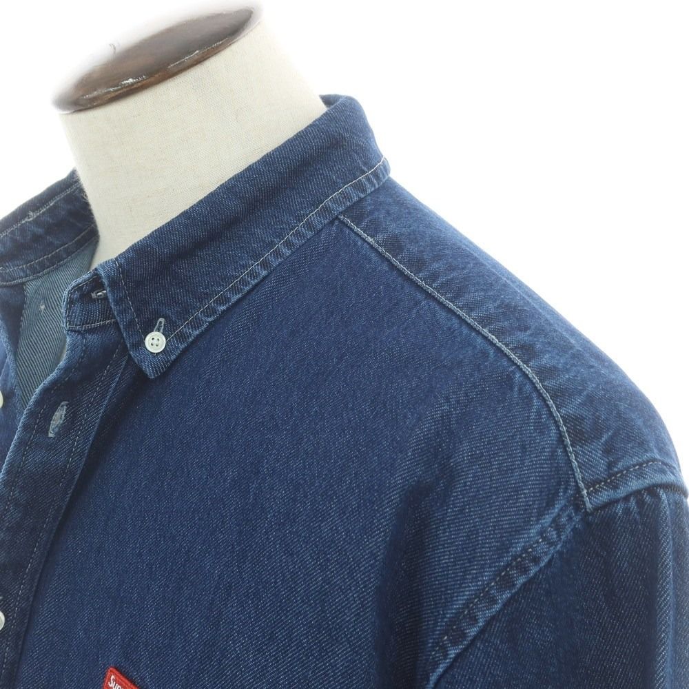シュプリーム Supreme 秋冬 Small Box Denim Shirt コットン ボタンダウン デニムシャツ ネイビー サイズL メンズ