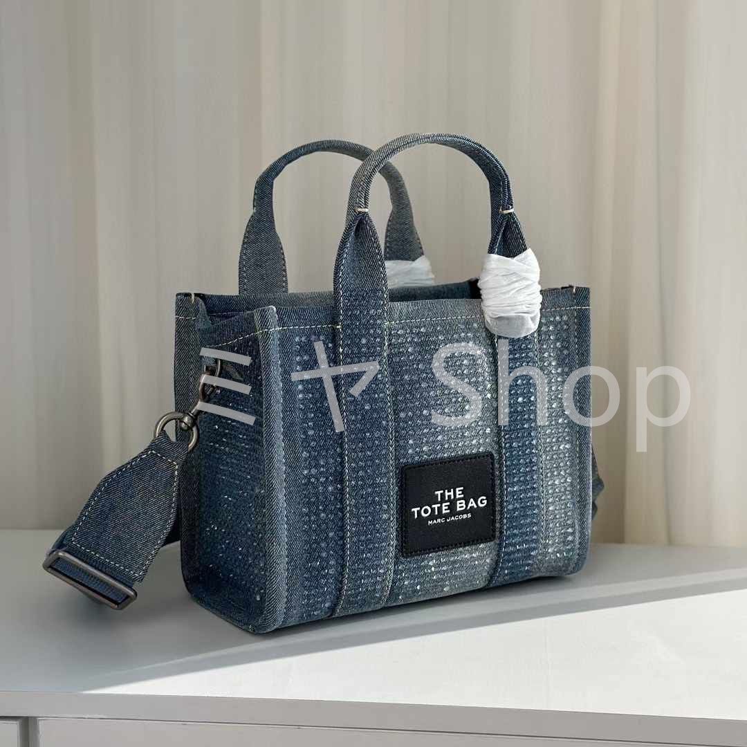 マークジェイコブス ザ クリスタル デニム SMALL トートバッグ スモール マークジェイコブス ザ クリスタル デニム THE SMALL トート