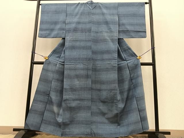 平和屋着物▽訪問着 単衣 紬地 9マルキ 松皮菱花