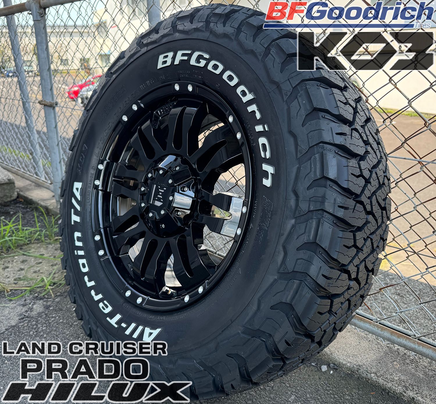 265/70R17 150プラド 120プラド FJクルーザー H3 タイヤホイールセット 17インチ BF Goodrich KO3 ホワイトレター  LEXXEL Balano 大人気セット オフロード仕様お勧め♪ - メルカリ