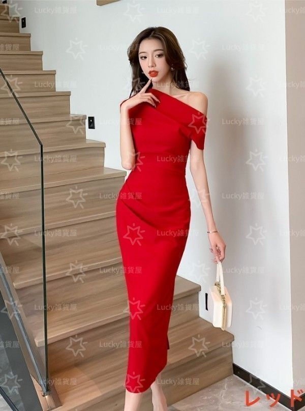 オフショルダーロングタイトドレス 結婚式 パーティー ドレープ美しい オフショルダーロングタイトドレス 結婚式 パーティー ドレープ