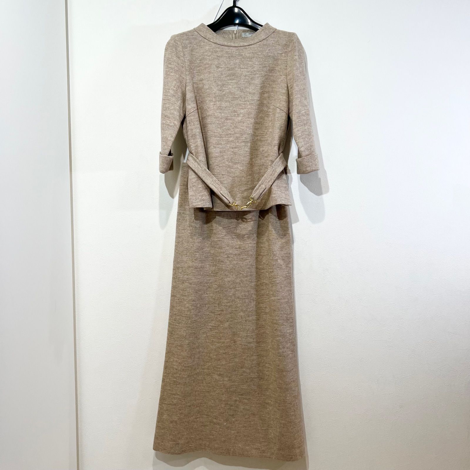 Z1191 YUKI TORII DEUX ユキトリイ デュー 毛100 ベルト付きトップス A 