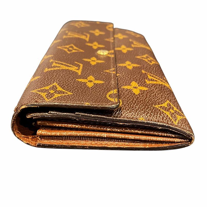 ルイヴィトン LOUIS VUITTON 長財布 小銭入れ モノグラム 茶 ブラウン 