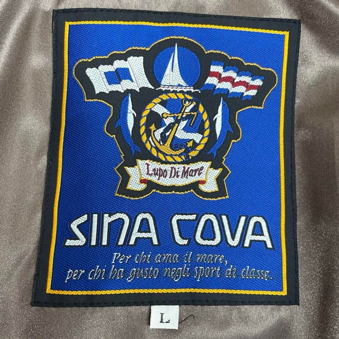 SINA COVA シナコバ 袖レザー ワッペン スタジャン ブルゾン