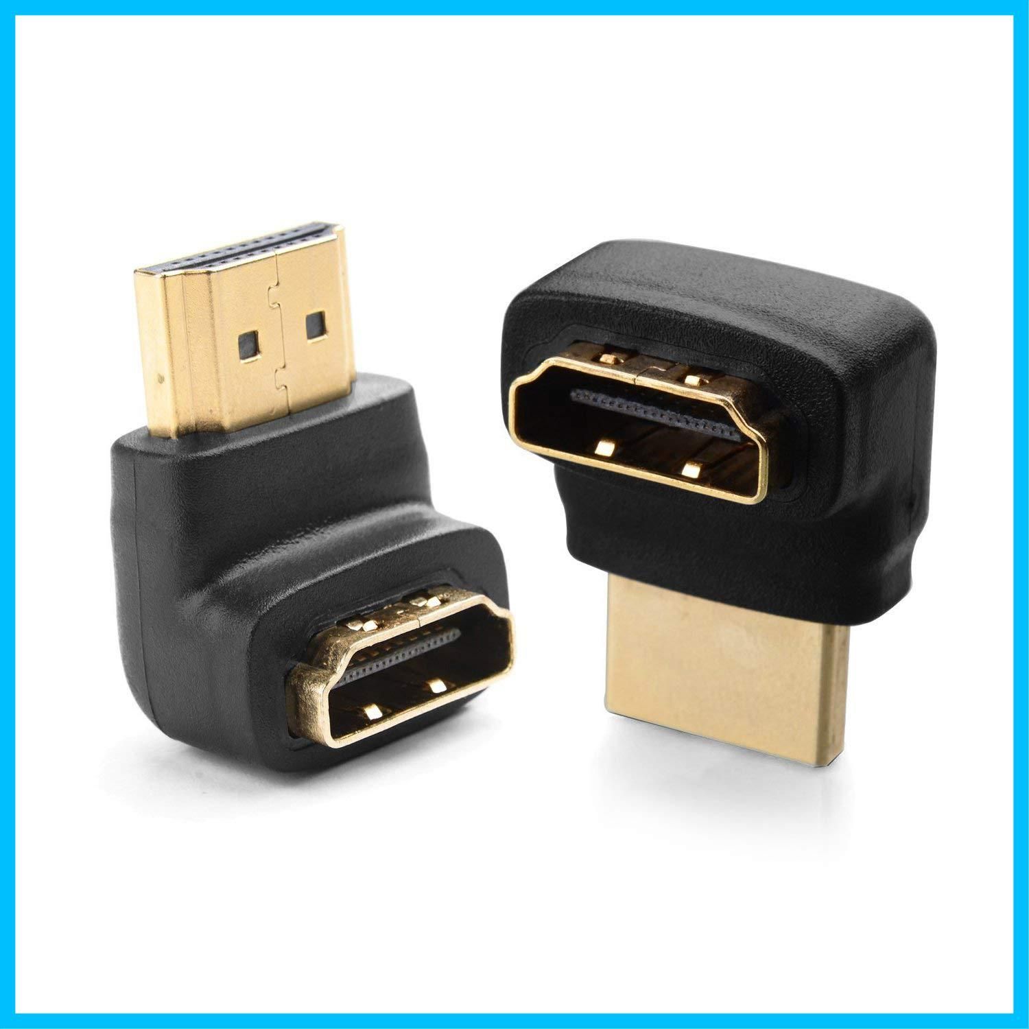 新着商品 HDMI HDMI 2個セット オス HDR対応 4K解像度 角度変更 メス 90°と270° HDMI変換アダプター アダプタ HDMI延長アダプタ L字 Matters Cable