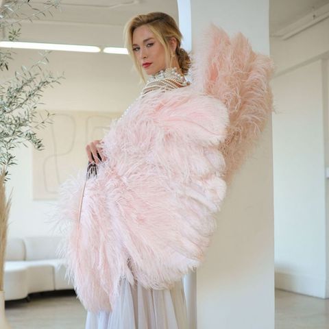 センチメートル折りたたみ式手持ちプルームファン飾るハロウィンパーティーベリーダンスファン 0