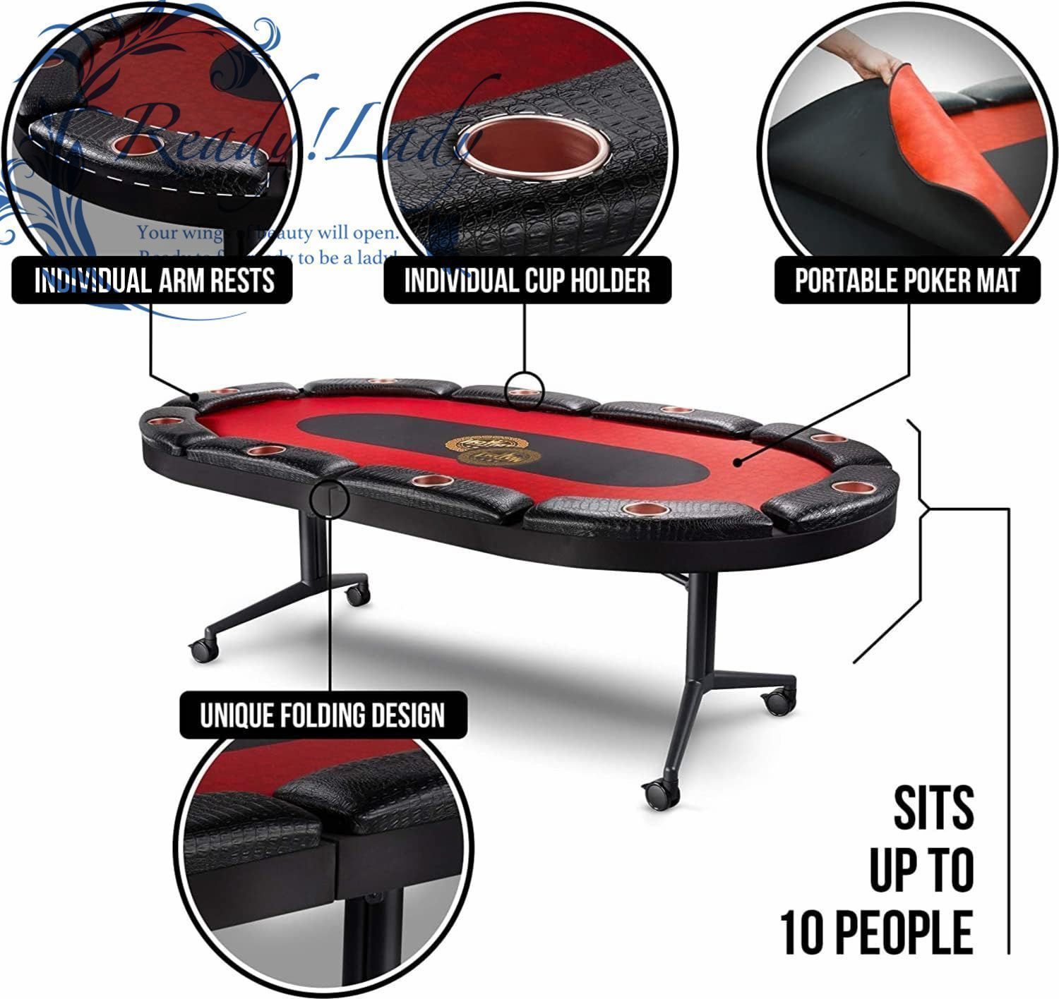 Barrington プレミアムポーカーテーブル 10人用 折り畳み バリントン 10人用 プレミアム ポーカーテーブル | Costco Japan