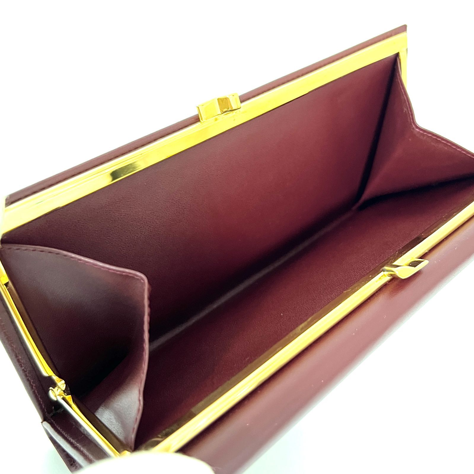 極美品　Cartier カルティエ　長財布　金具　マストライン　ボルドー Cartier - カルティエ 長財布 札入れ マストライン レザー