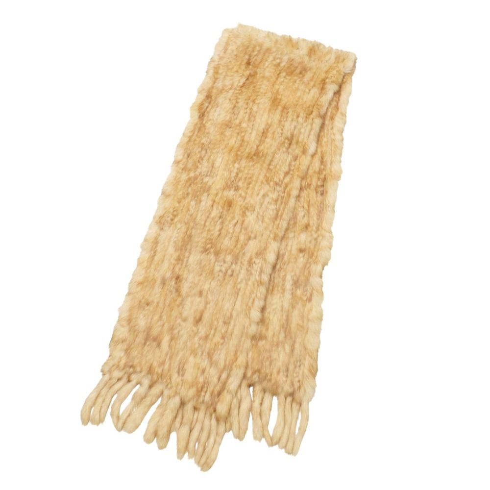 □美品□ストール セーブルヤーン フリンジ 大判 ショール マフラー  