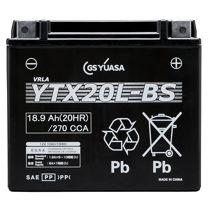 YUASA YTX20L-BS バイク用バッテリー FTX20L-BS|GTX20L-BS互換