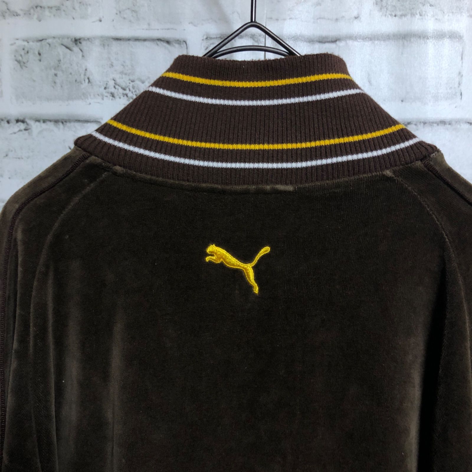 PUMA⭐️トラックジャケット/ジャージ L 刺繍プーマロゴ 希少ブラウン 