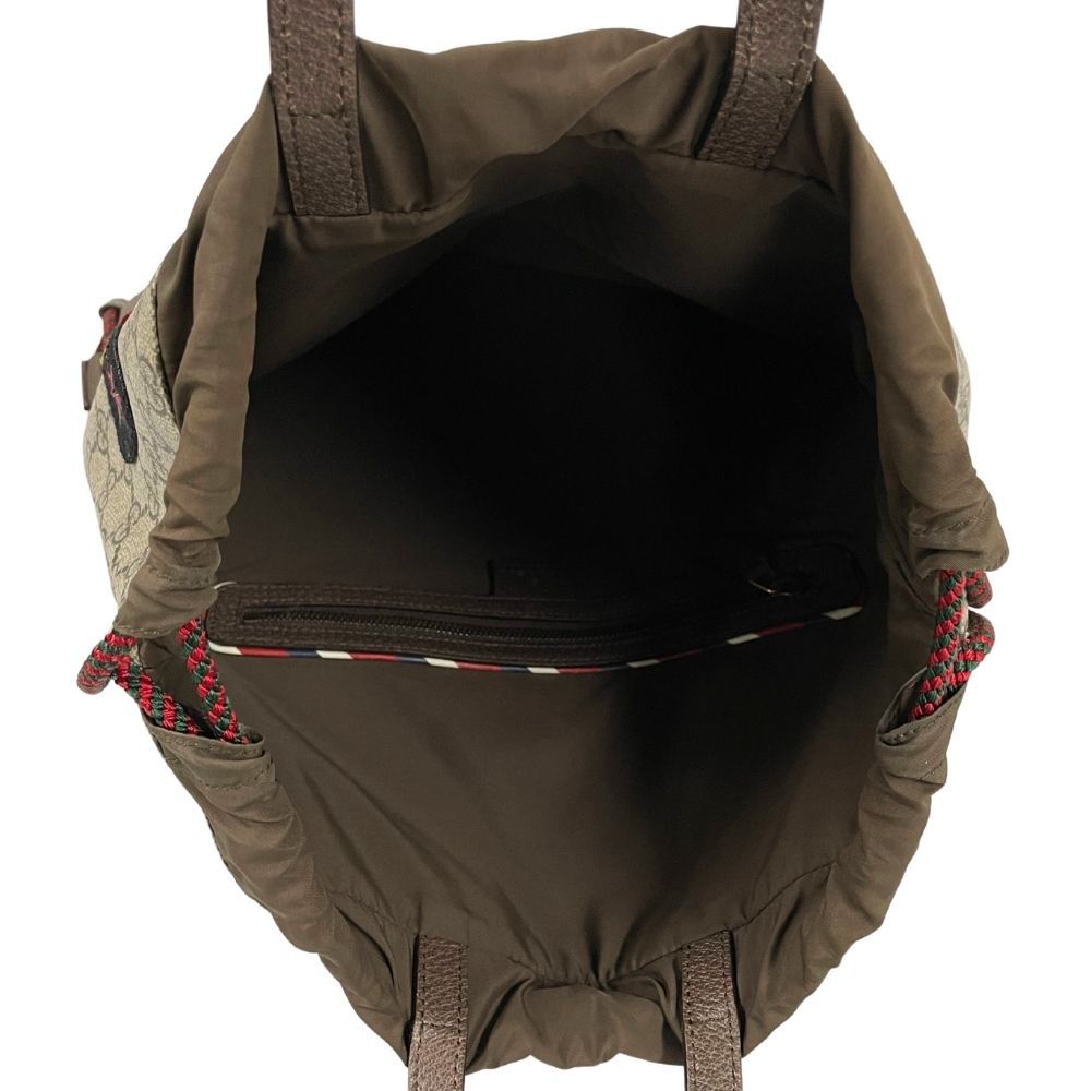 GUCCI GGスプリーム ドローストリングバッグ リュック 美品 正規品 グッチ/リュックサック/GGスプリーム キャンバス ドローストリング