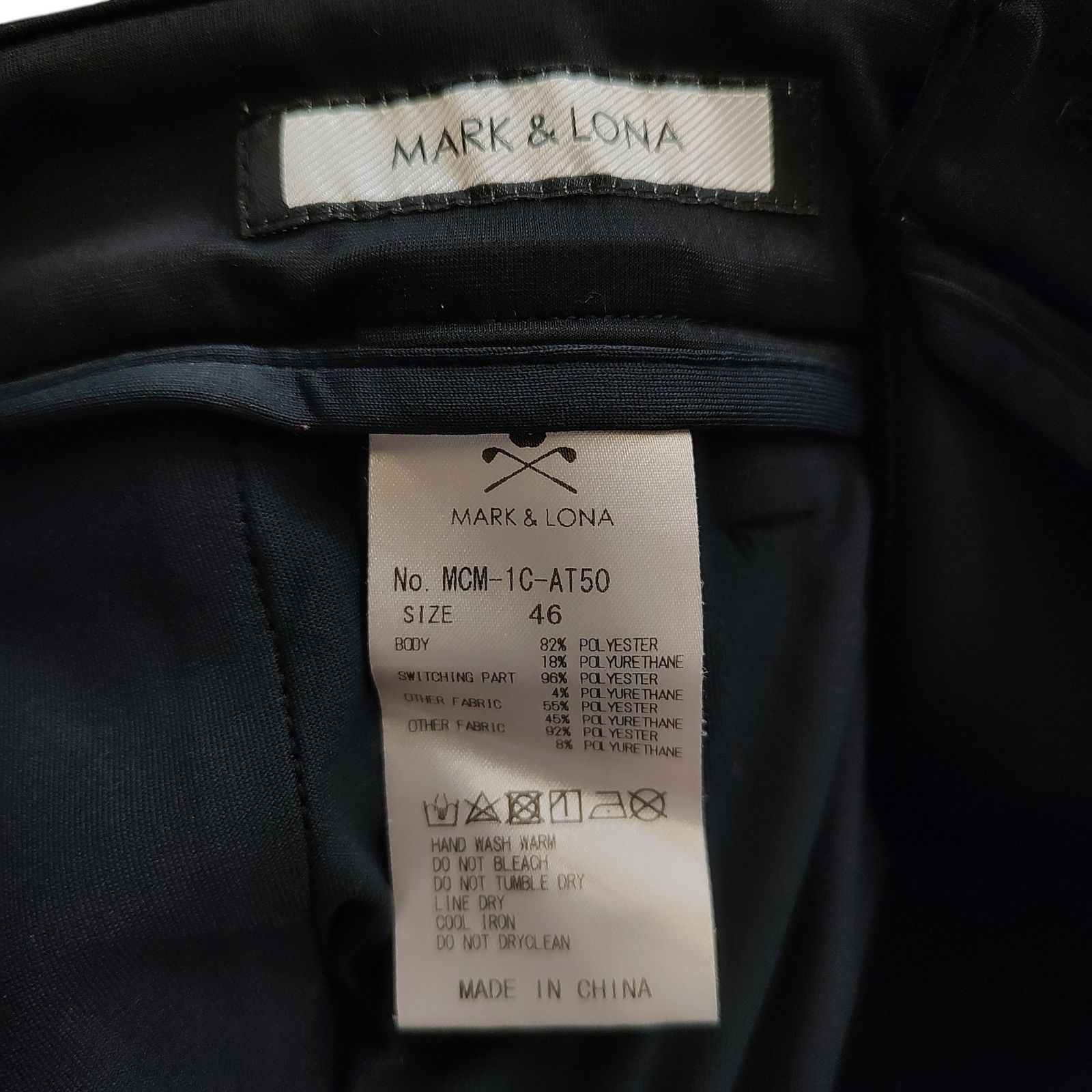 美品　MARK&LONA コード　パンツ46サイズ MARK&LONA (マークアンドロナ) ゴルフウェア(パンツ) メンズ
