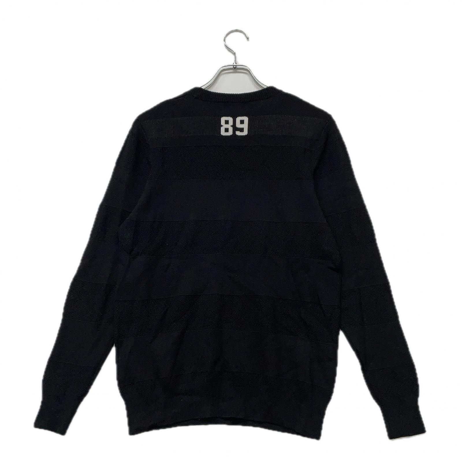 メンズ パーリーゲイツ PEARLY GATES セーター 4 M 黒 ブラック 長袖 クルーネック ボーダー