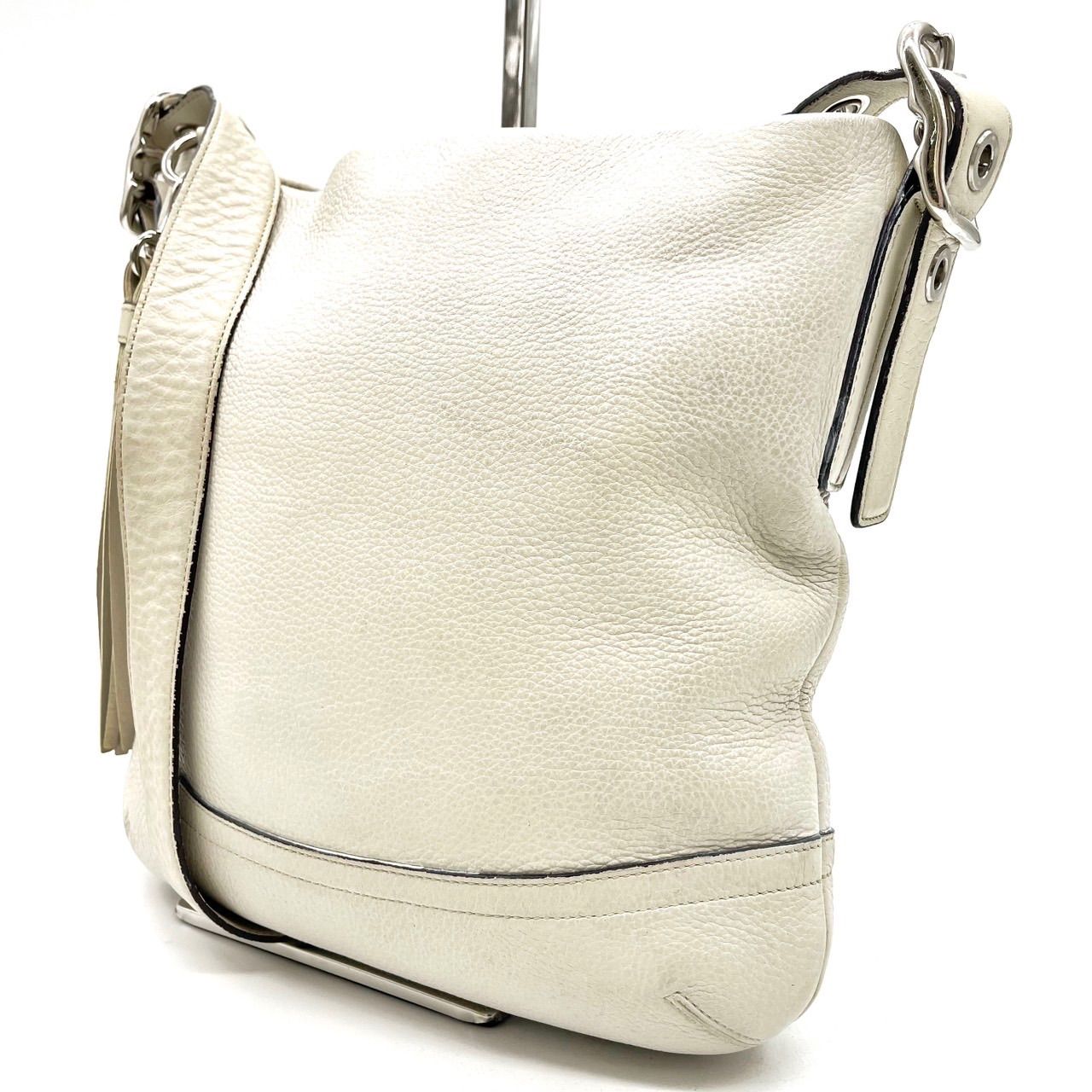 良品】 COACH コーチ シグネチャー ショルダーバッグ レザー 革 
