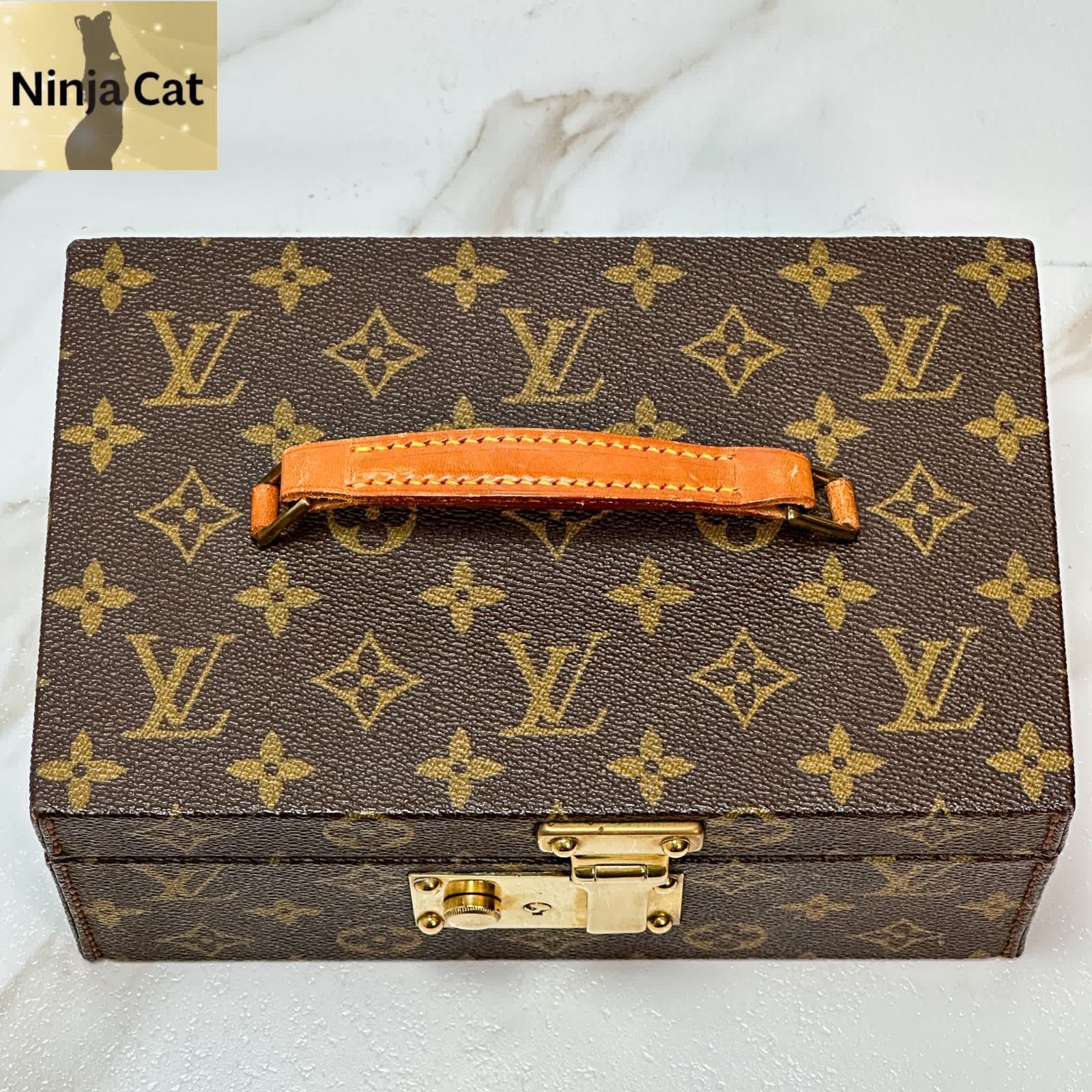 LOUIS VUITTON ルイヴィトン ボワットアトゥージュエリーケース　化粧箱 M47236 80s ヴィンテージ　ハンドバッグ　鑑定済