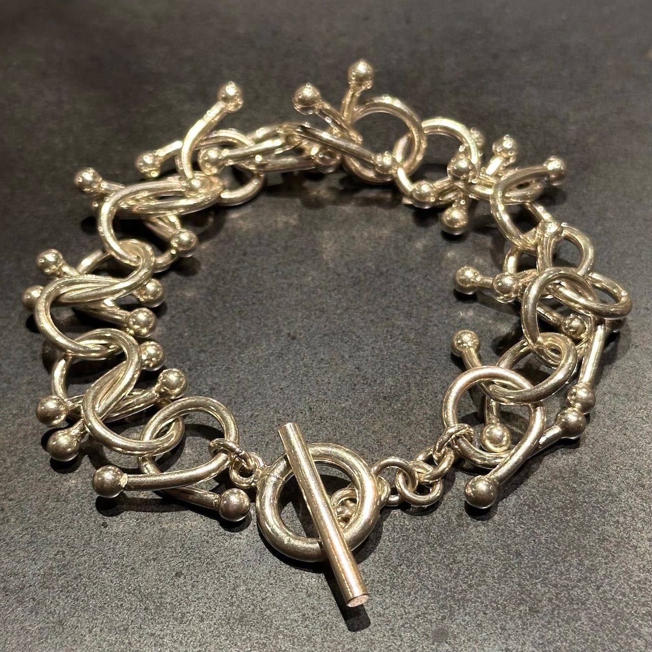 SILVER925 COMPLICATED DNA DESIGN BRACELET/シルバー/ブレスレット 