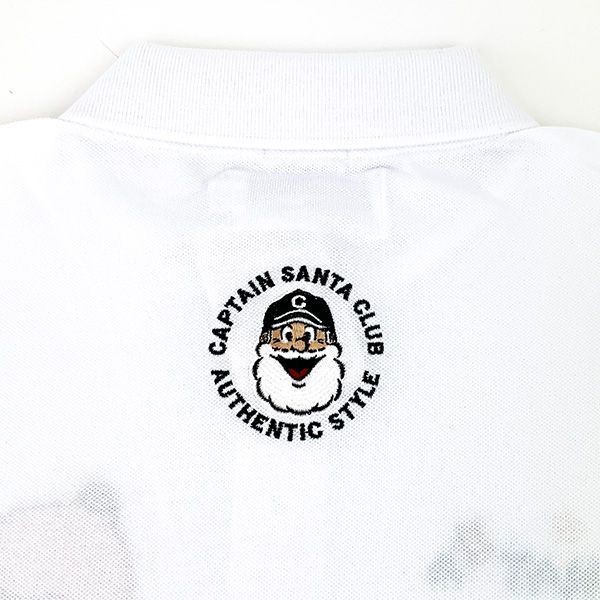 水森亜土 キャプテンサンタ コラボ ポロシャツ ホワイト S アパレル