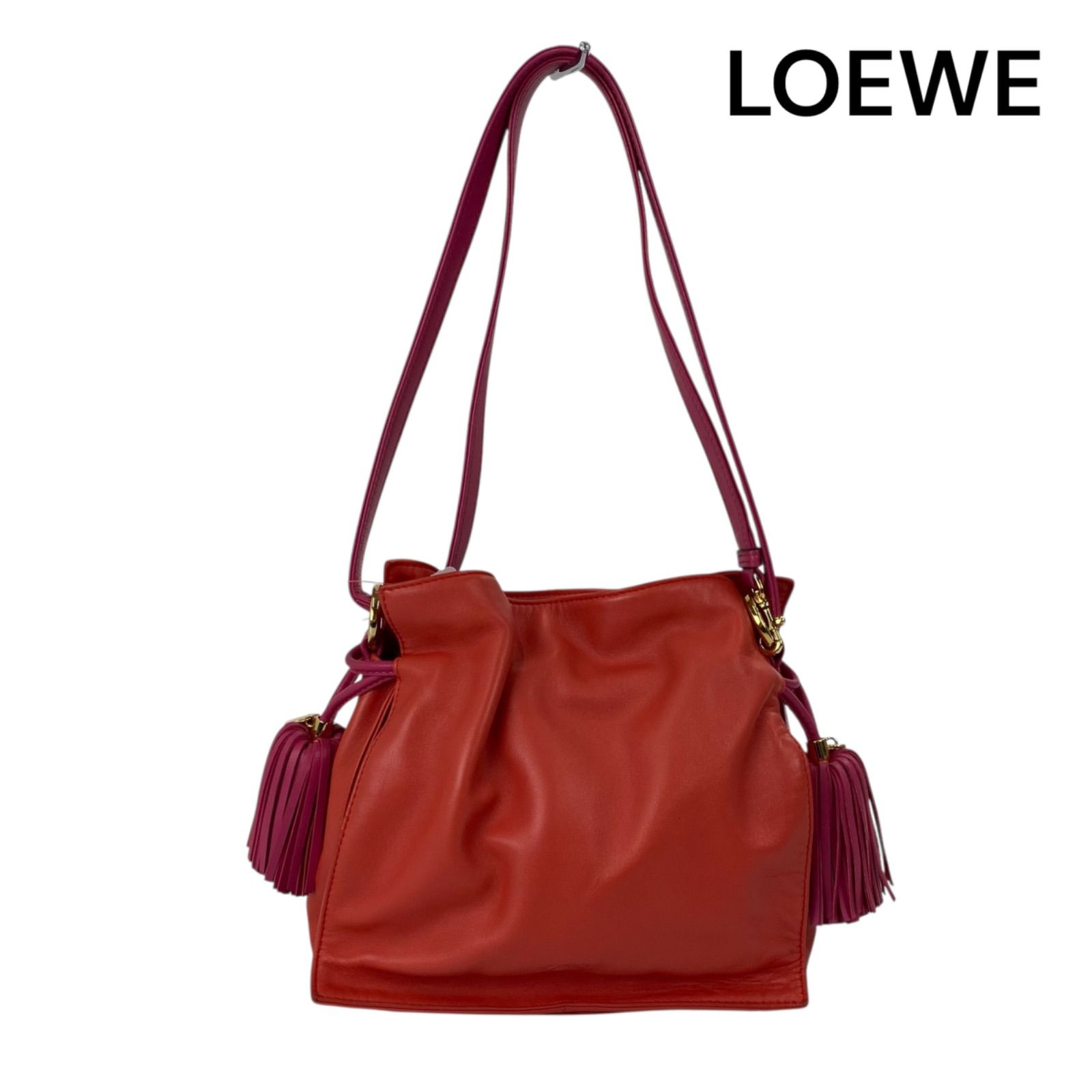 ○ロエベ LOEWE フラメンコ ショルダーバッグ 斜めがけ 2way タッセル 