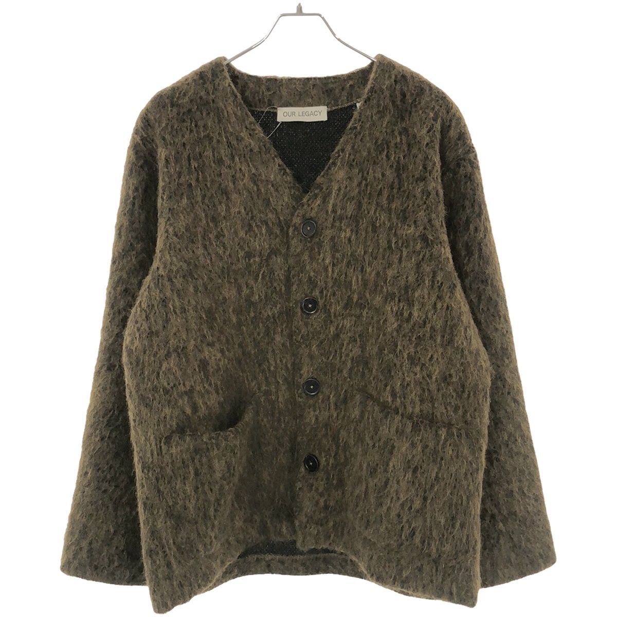 OUR LEGACY アワーレガシー 21AW CARDIGAN OLIVE MELANGE MOHAIR アルパカ混モヘヤニットカーディガン  M4213CRM イエロー×ブラウン系 46 - メルカリ