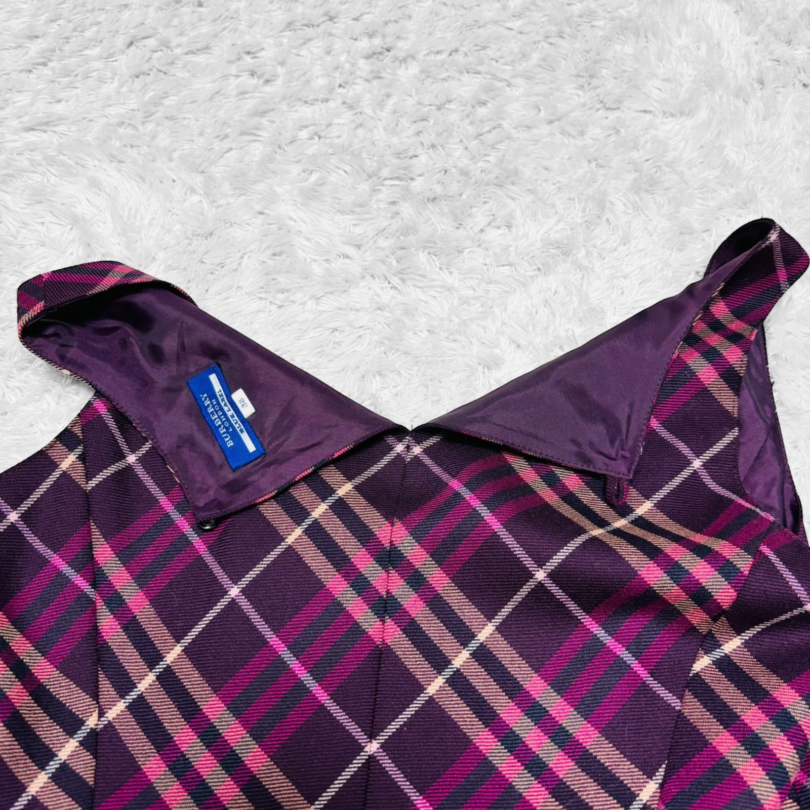 ✨美品✨バーバリーブルーレーベル ノバチェックプリーツスカート 38