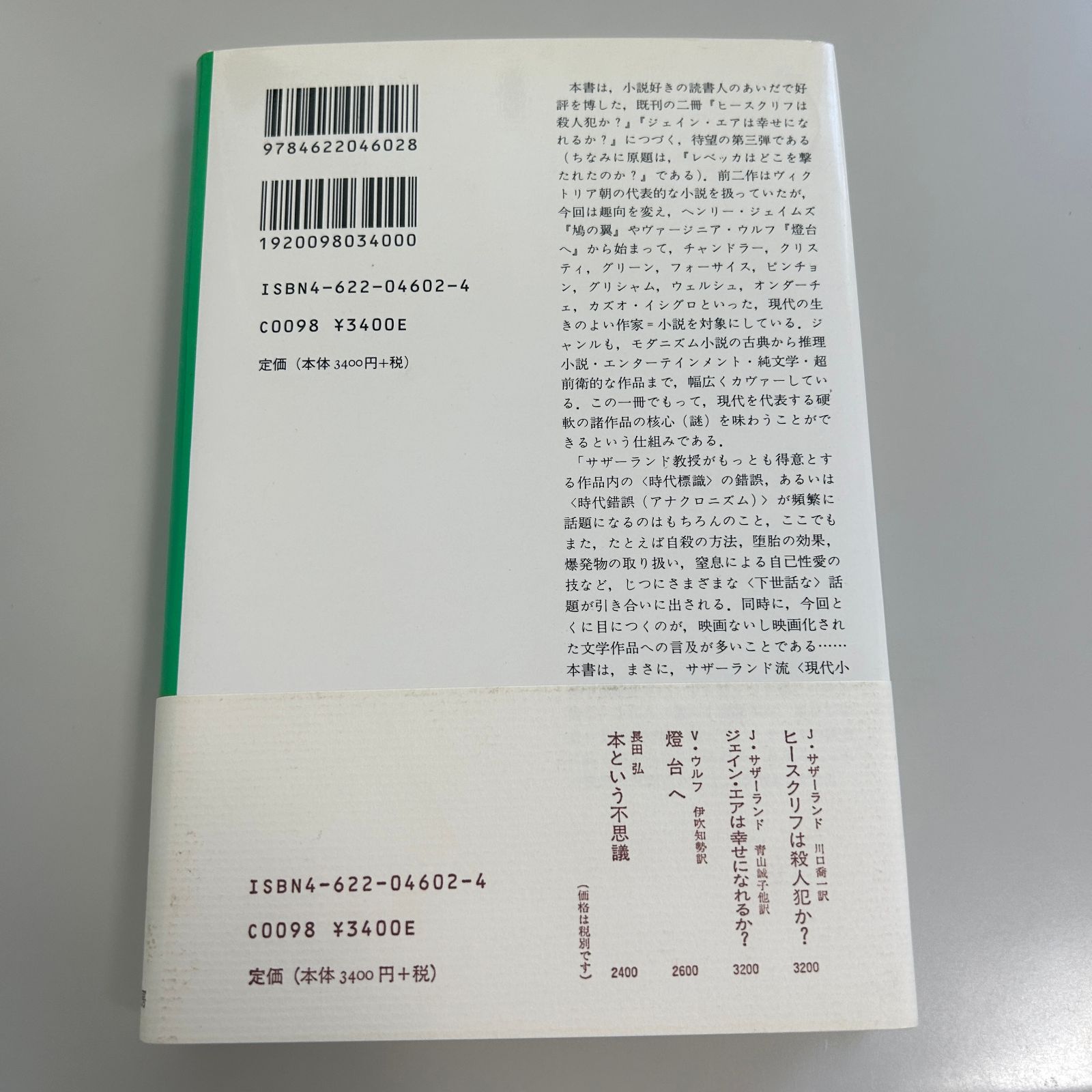 現代小説38の謎 : 『ユリシーズ』から『ロリータ』まで」 みすず