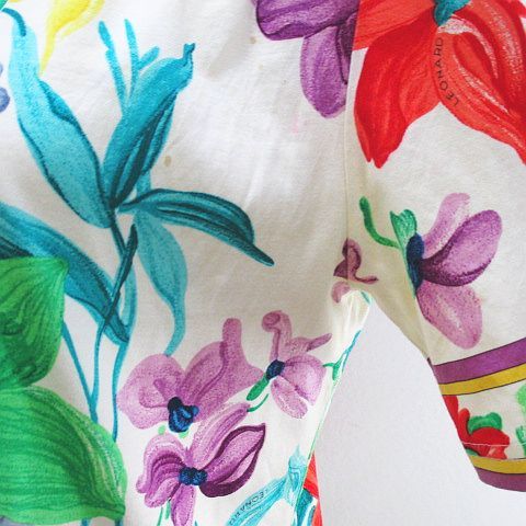 レオナール LEONARD FASHION 花柄 半袖 カットソー L マルチ