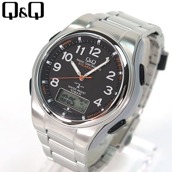電池新品 名乗っ CITIZEN Q&Q UP02 電波 ソーラー 腕時計 メンズ