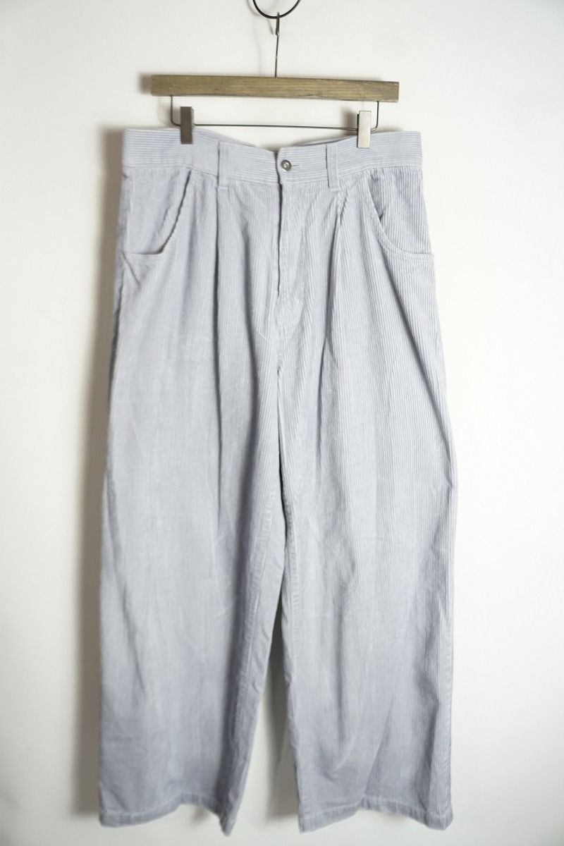 正規 23AW VICTIM ヴィクティム CORDUROY BAGGY SLACKS コーデュロイ バギー スラックス パンツ VTM-23-P-105 青 XL 本物 1004P 2