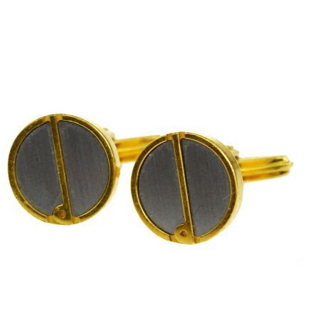 【中古】 美品 ダンヒル dunhill カフスボタン ゴールド シルバー メタル 03HD711