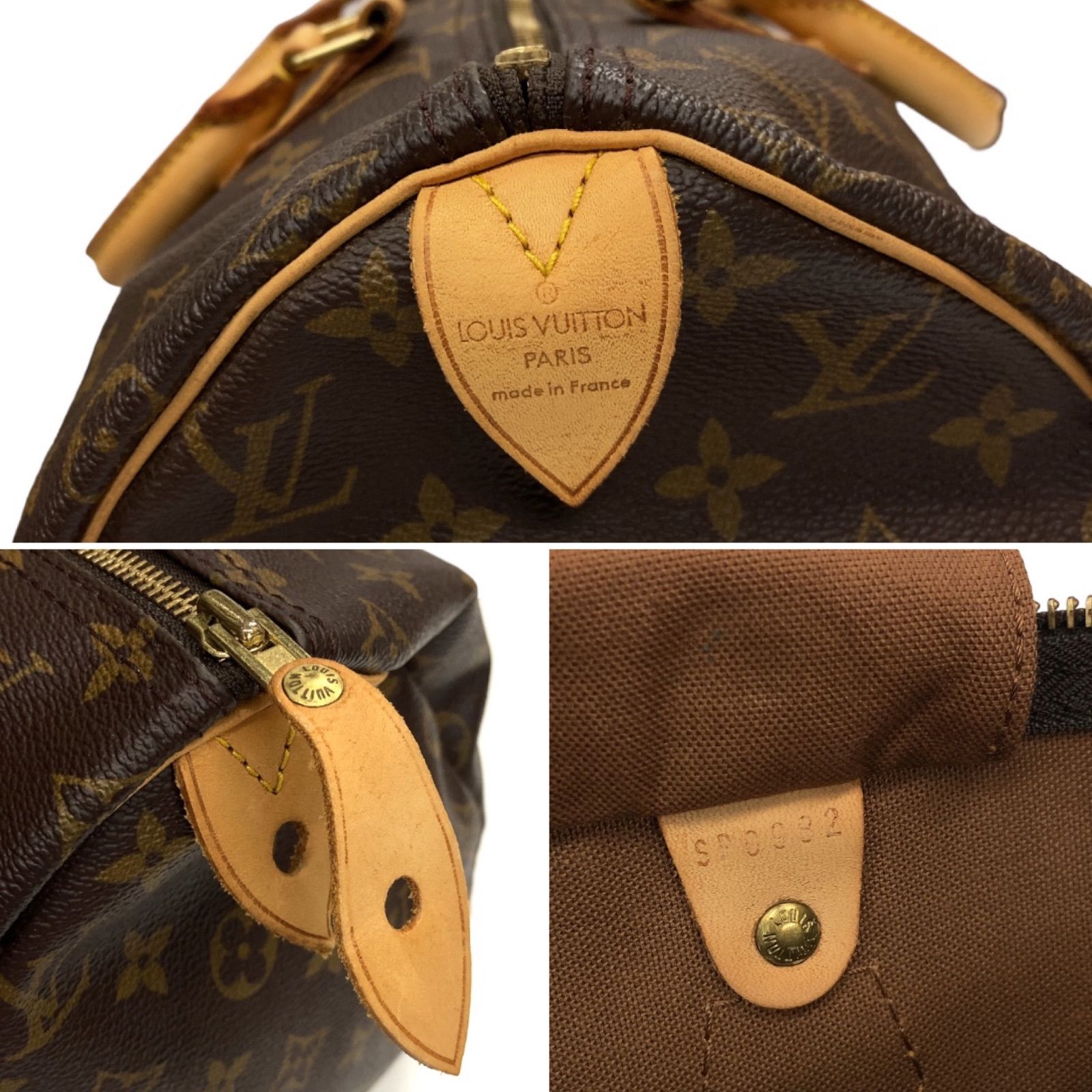 中古品】92年製 旧型 LOUIS VUITTON ルイヴィトン M41522 スピーディ40