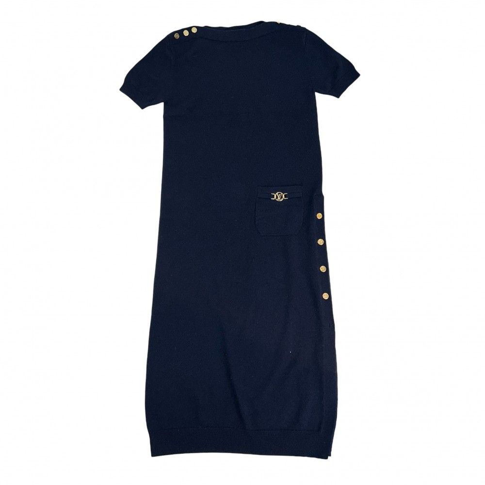 ルイヴィトン ワンピース レディース 半袖 ニットワンピース LVロゴ  