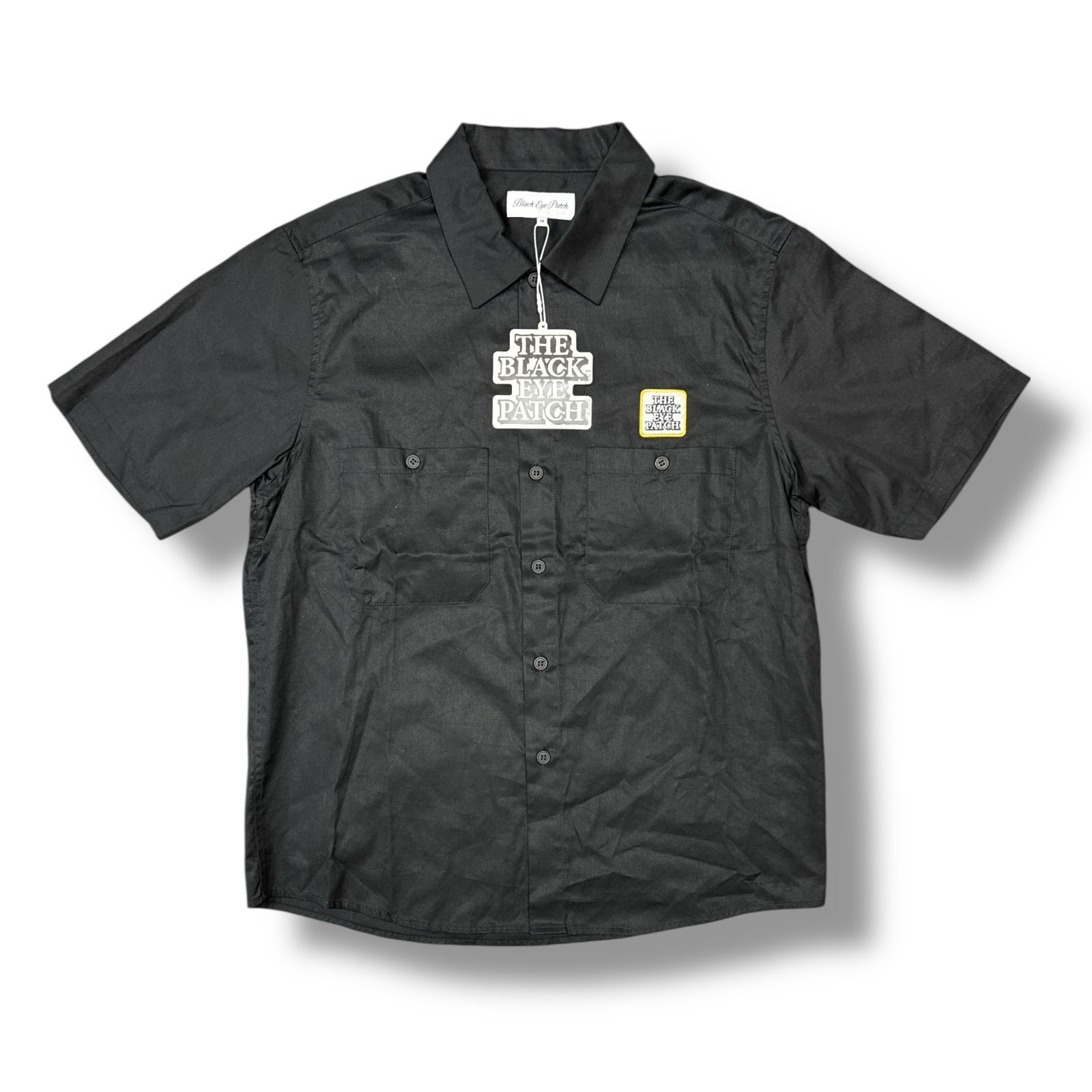 THE BLACK EYE PATCH 半袖シャツ 黒 参考上代19800円 未使用品 BlackEyePatch 23SS LABEL PACK S/S