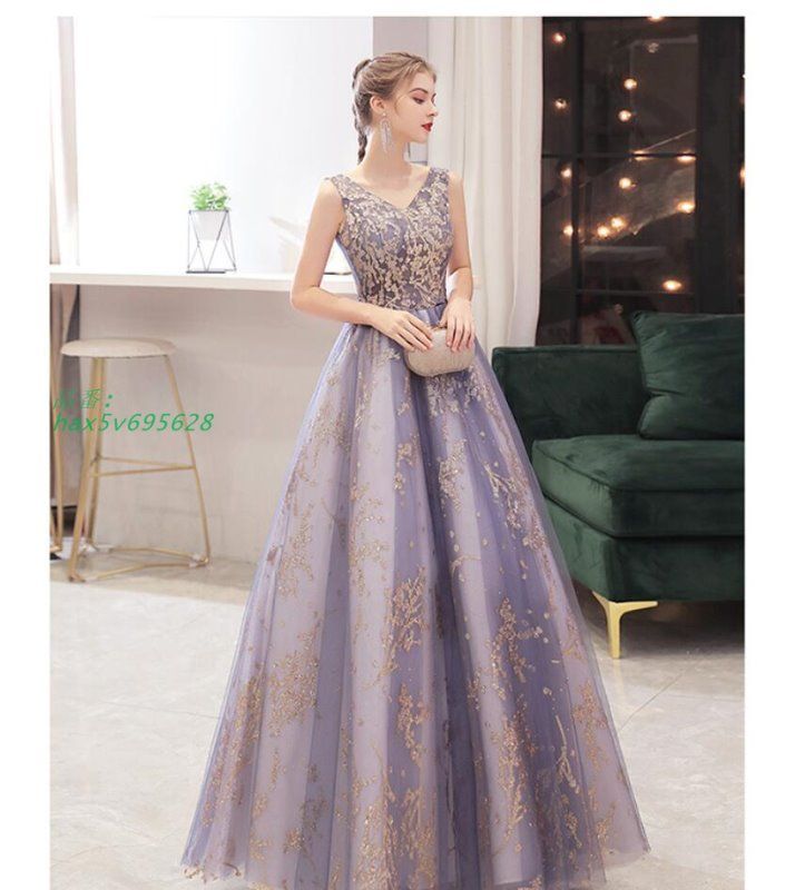 スパンロングドレス 発表会ドレス