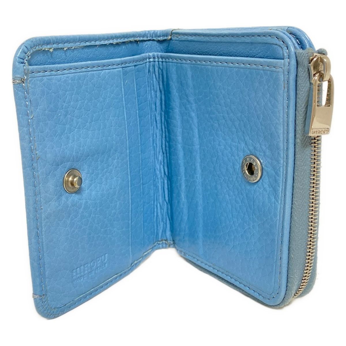 HIROFU ヒロフ ネイビー 二つ折り財布 HIROFU 送料無料 ヒロフ ピアット 2つ折り財布 レザー