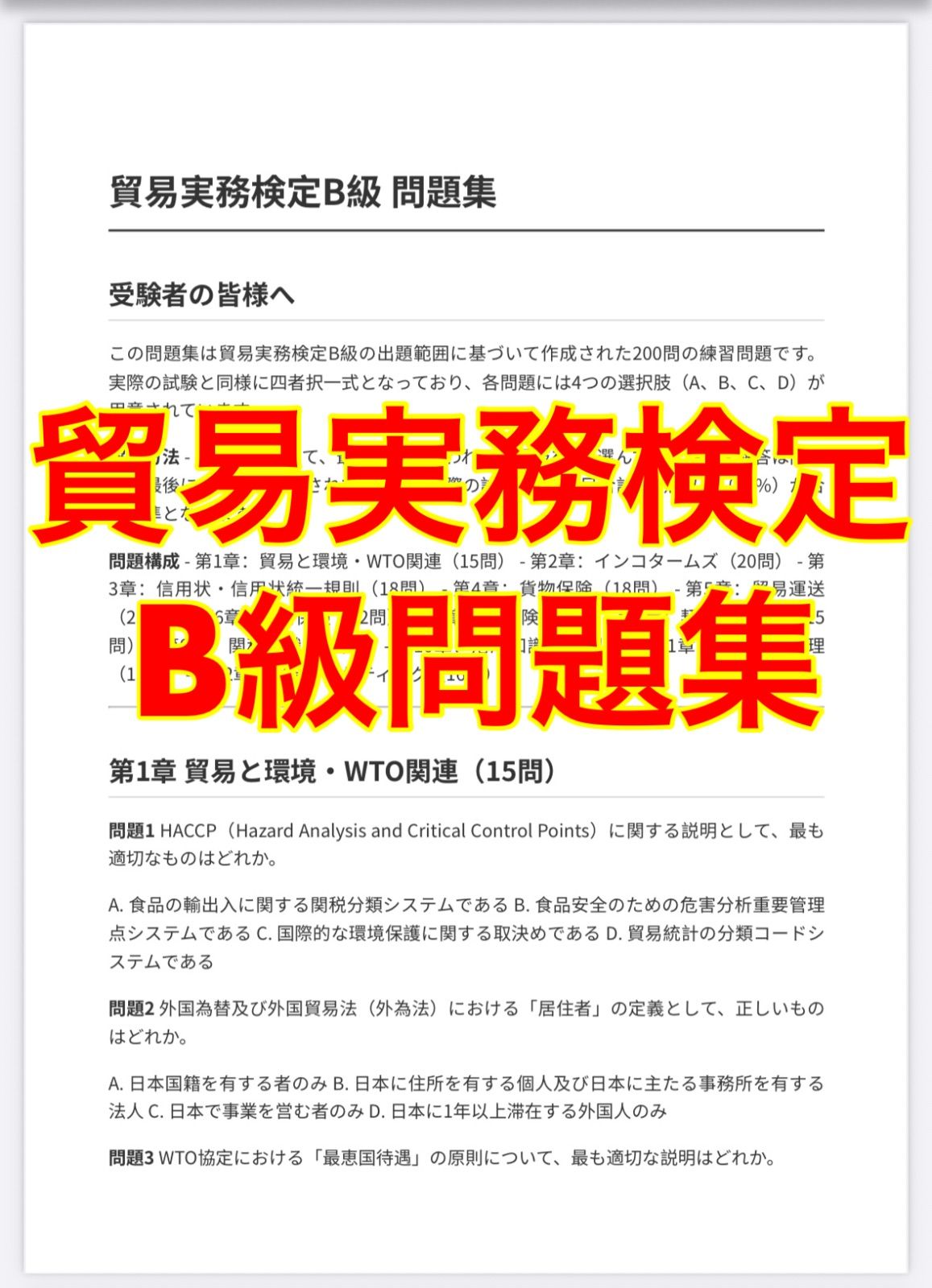 貿易実務検定　B級試験問題集 書籍訂正】貿易実務検定® B級試験問題集〈第8版第2刷〉 | 貿易